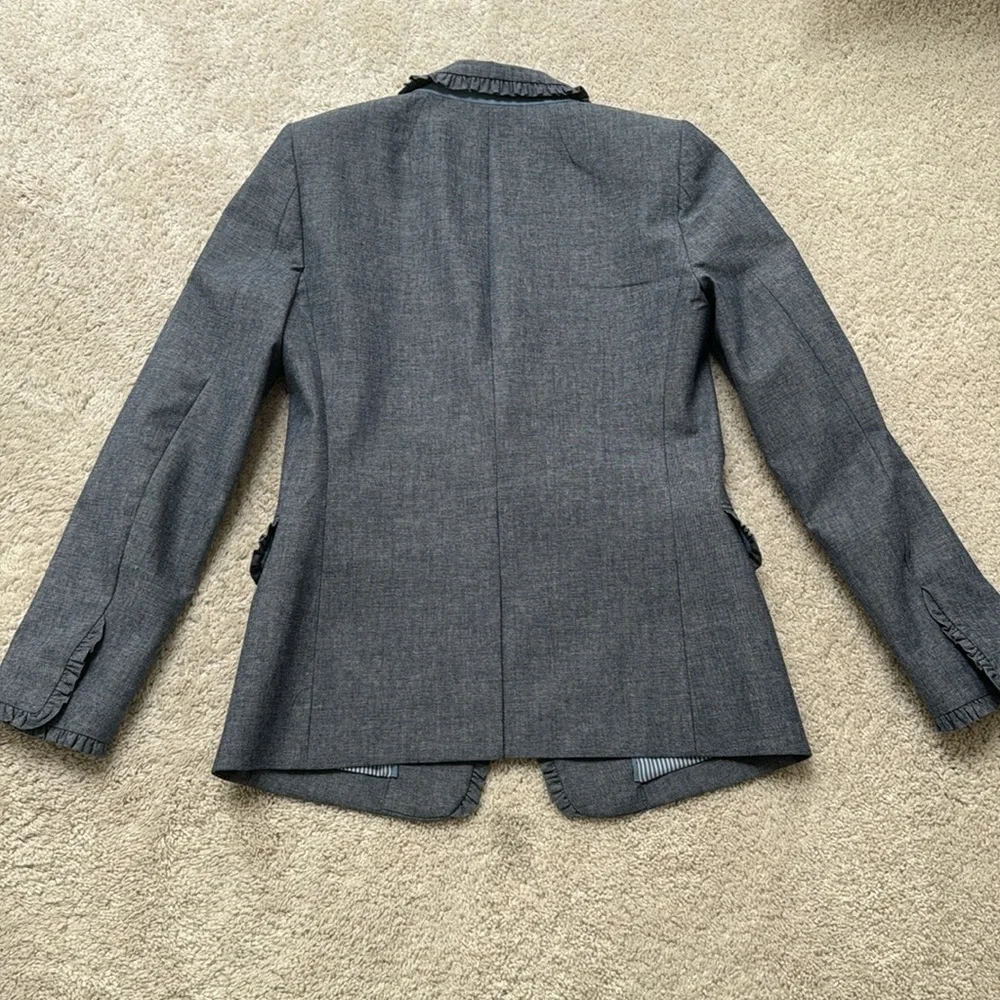 J.Crew Regent Chambray Ruffle Blazer - Picture 5 of 7